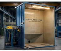 Paint Spray Booth – Downdraft Dry Filter Liquid Paint Booth, High-Airflow, Lighting, Filtration for Wet Spray Painting in Furniture, Automotive & General Manufacturing ​